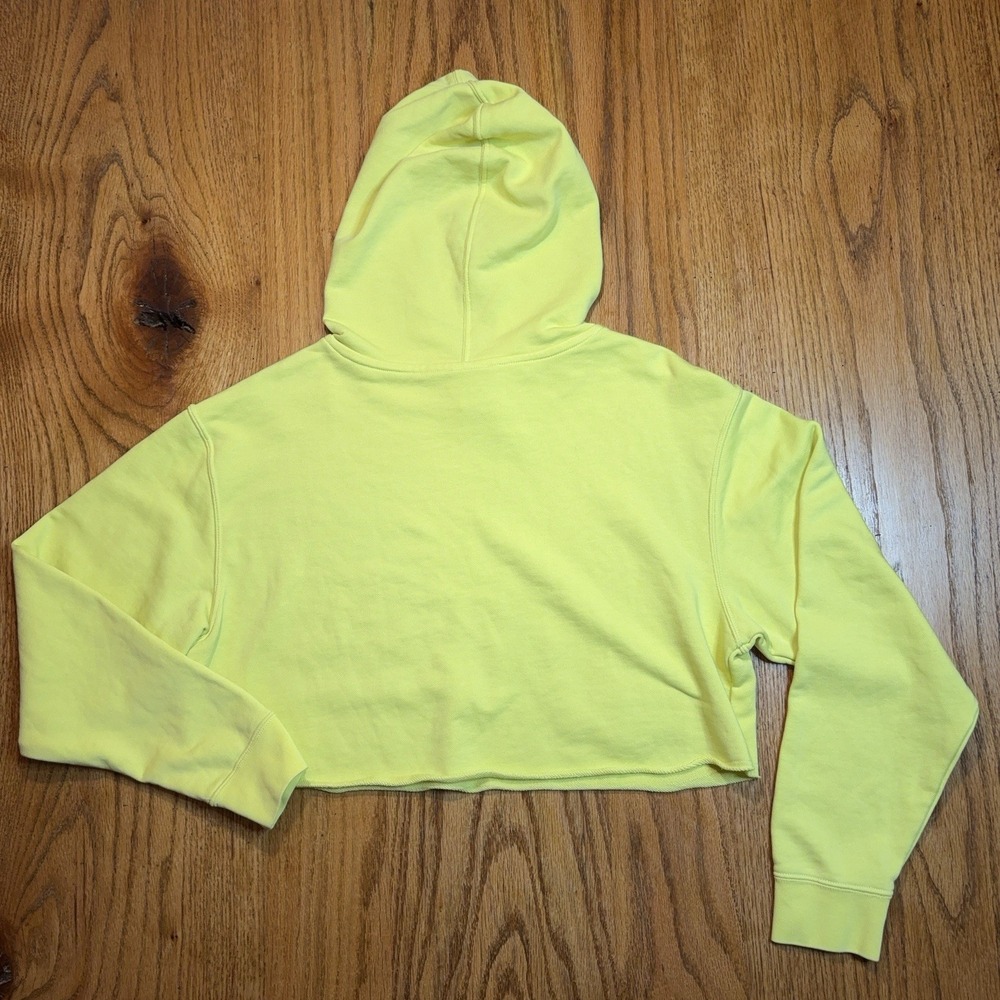 Nike Sportswear Mama Cropped Pullover Hoodie Womens‎ Small Yellow DV9649-712 - Picture 7 of 9